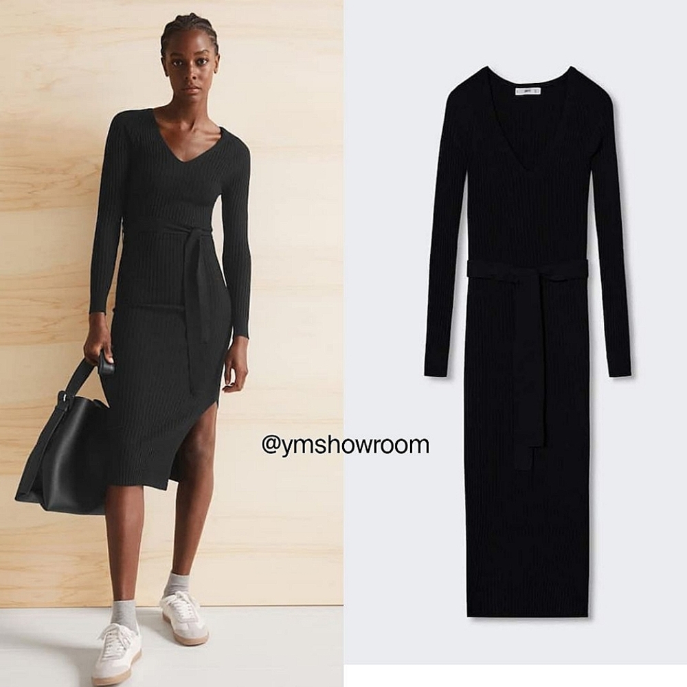 MANGO Viscose knit dress